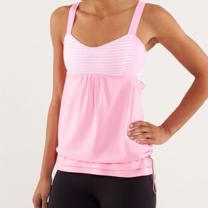Lululemon Run: Back On Track Tank
Pink Shell / Classic Stripe White Pink…